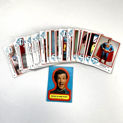 Superman La Película: Serie 1 Tarjetas Coleccionables (1978) Lote de 46 Cartas incl. engañados  Foto 1 de 4