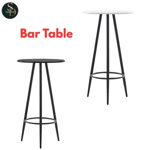 Modern Bar Table Bistro Table High Bar Table Counter MDF Round Bar vidaXL - Picture 1 of 7