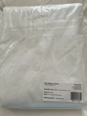 The Company Store King/Cal King Duvet Cover White Percale - Image 1 of 4