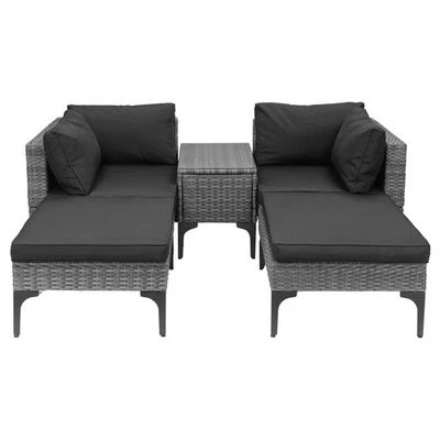 Poly Rattan Sitzgruppe Lounge Gartenmöbel Gartengarnitur Gartenlounge Terrasse - Bild 1 von 4