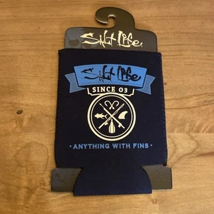 Salt Life Can Koozie Navy/White Anything With Find Design NEW - Picture 1 of 2