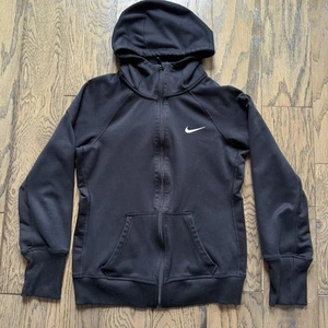 Nike Hoodie Women's Small Black Therma-Fit Full Zip Sweatshirt Jacket 575968-010 - Picture 1 of 4