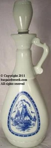 VINTAGE 1963 JIM BEAM SHIPS & WINDMILL MILKGLASS DECANTER AH30 - Bild 1 von 1
