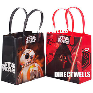 Star Wars Authentic Licensed Reusable 6 Small Party Favor Goodie Gift Bags 