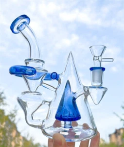 Creative Recycler 6.9" Vidrio Bong Azul Pyrex Fumar Cachimba Pipa de Agua Burbujeador - Imagen 1 de 10