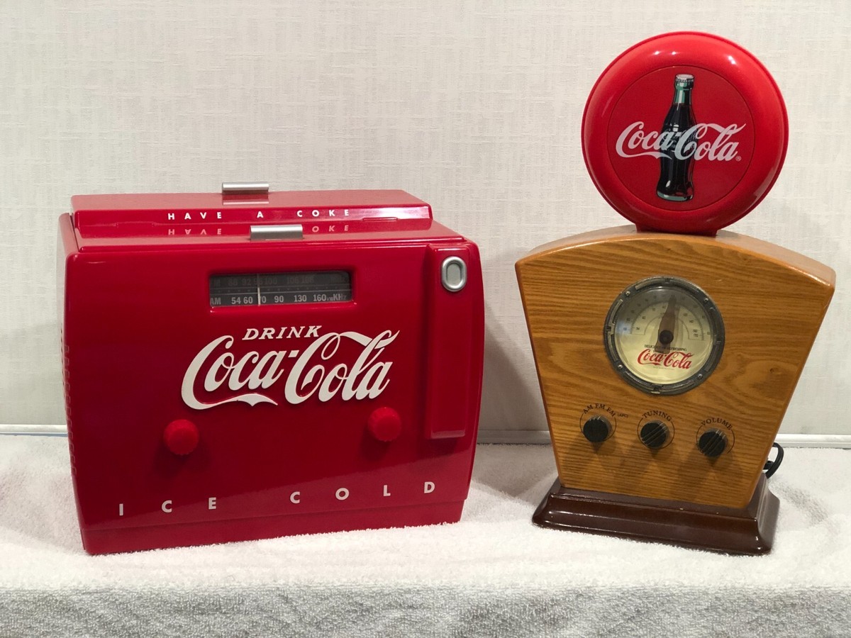 超希少】 動作品 Coca Cola コカ・コーラ 木製 AM FMラジオ 【公式通販】