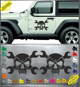 Skull Totenkopf kolben Fuck You Aufkleber Sticker sensenmann Heckscheiben sks-2 - Bild 1 von 2