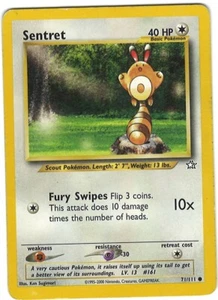 Sentret 71/111 Pokemon Card Common 40 HP LP - Picture 1 of 2