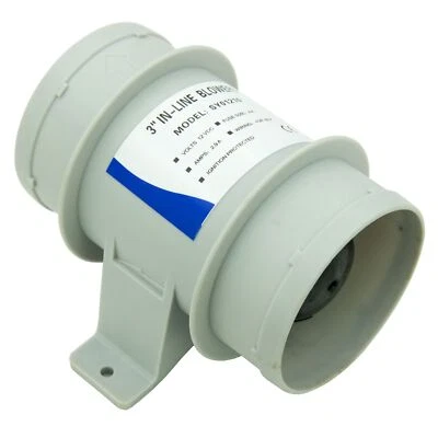 3 inch In Line Blower Boat Bilge Blower Cool Fan Marine Cabin Ventilation 12V - image 1 of 4