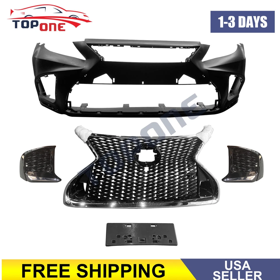 Front Bumper Kit Fits 2007-2009 Lexus LS460 LS600h to 2018+ LS F-Sport Style New Foto 1 de 3