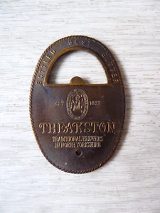 Vintage Brass Theakston Bottle Opener, Seal of the Official, PECULIER of MASHAM - Picture 1 of 2