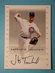 1996 Leaf Signature Series Extended AUTO Steve Trachsel Chicago Cubs ⚾