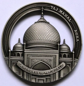 Cook Island 2022 Moneda Hito del Mundo Taj Mahal 50 Céntimos Hierro Ø 50 mm - Imagen 1 de 2