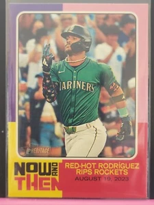 Topps 2024 Heritage High Number Julio Rodriguez Now and Then Insert Card - Bild 1 von 1