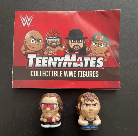 BRET HART & DEAN AMBROSE ~ WWE TeenyMates Series 1 Loose 1" Figures Cover