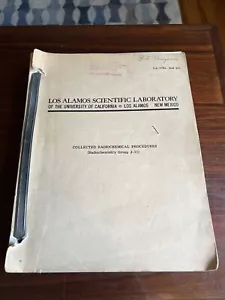 1958 Los Alamos Labor gesammelt radiochemische Verfahren atomar - Kleinberg - Bild 1 von 14