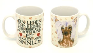 CHINESISCHER SCHOPFHUND - HOLZSCHILD + KAFFEEBECHER IM SET HUND 13 - Bild 1 von 2