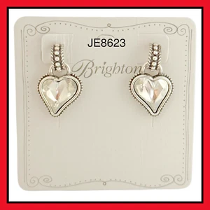 Brighton Bibi Heart Gem Reversible Post Drop Earrings JE8623 NEW WITH TAG - Picture 1 of 4