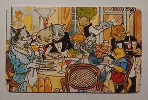 Telefonkarte Telefonwertkarte Sammelkarte 6 DM Schlemmeria Katzen Katzencomic - Bild 1 von 2