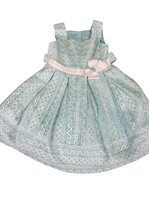 Jona Michelle 女孩儿童春季连衣裙绿色 3T 蓝色 — 第 1/4 张图片