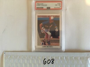 Larry Walker 1990 Leaf PSA 8 NM-MINT RC Rookie Card - Picture 1 of 2