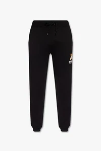 Corredores negros con logotipo de peluche Moschino talla S precio de venta sugerido por el fabricante £210 - Imagen 1 de 5