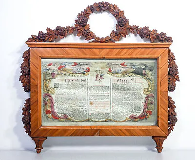 ⚜️ Antica Cartagloria Luigi Xvi Fine 1700 Legno Scolpito Cornice Neoclassica • 290€