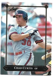 1992 Leaf Gold Rookies Insert #BC-1 Chad Curtis California Angels Baseball Card