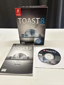 Roxio Toast 8 Titanium FOR MAC OS X v10.4.8 or Higher CD Software with KEY S/N - Picture 1 of 1