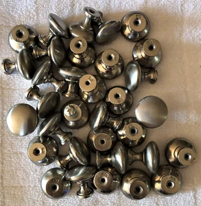 Lot of 33 Solid Stainless Steel Drawer Cabinet Pulls/ Knobs - Picture 1 of 1