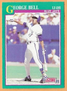 GEORGE BELL TORONTO BLUE JAYS #195 - SCORE NM-MT 1991 - Picture 1 of 2