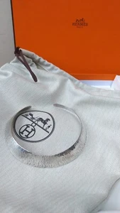 Hermès Paris um 1990 gehämmert Silber 925 gepunzt gehämmert Drehmoment 'Timoure' - Bild 1 von 12