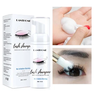 50ML Wimpernverlängerung Shampoo Wimpern+ Pinsel Set Augenlid-Reiniger schäumend - Bild 1 von 10