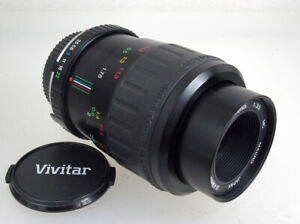 Vivitar 100mm F/3.5 Manual Focus 1:2 Macro Lens, Minolta MD Mount, Excellent