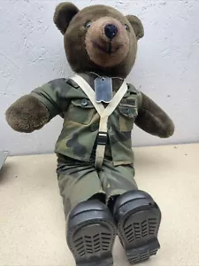 Grande orsacchiotto paracadute marina esercito americano alto 52 cm - Foto 1 di 17