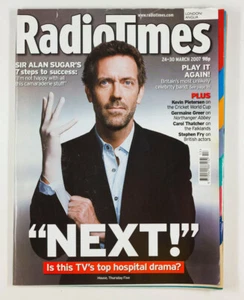 HUGH LAURIE JONATHAN PRYCE KEVIN PIETERSEN Radio Times magazine 24 30 March 2007 - Picture 1 of 1
