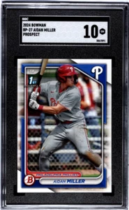 2024 Bowman #BP-27 Aidan Miller Pros. SGC 10 - Picture 1 of 2