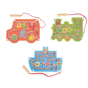 Bigjigs Toys Juego Laberinto Magnético Madera (Pack de 3) Relleno Medias, Regalo - Imagen 1 de 1