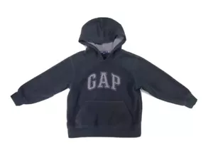 Gap Kids Boys Black Long Sleeve Front Pocket Pullover Hoodie Size XS 4-5 - Picture 1 of 3