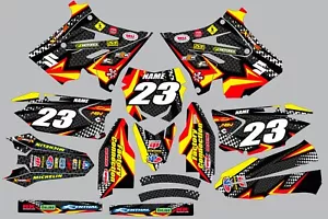 Decals for Suzuki RM250 RM 250 GRAPHICS 2001-2012 POLISPORT RESTYLE plastic - Foto 1 di 1