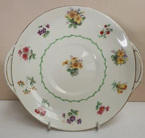 Royal Doulton Bone China Wild Flowers Cake Plate c1939 Datemark Pn# V1566 24.5cm - Picture 1 of 6