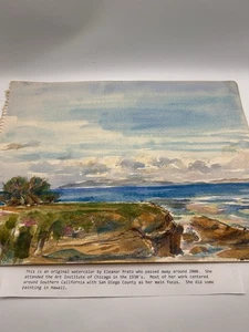 Original Vintage Aquarell Gemälde Meereslandschaft Hafen 9x12" von Eleanor Prato - Bild 1 von 4
