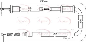 NUEVO CABLE FRENO TRASERO DERECHO APEC GENUINO CALIDAD OE CABINA1065 - Imagen 1 de 4