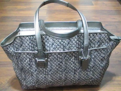 ¡NUEVO SIN ETIQUETAS! $398 CARTERA DE MANO COACH CARRYALL TAYLOR DE CUERO CON ESTAMPADO DE SERPIENTE F26034 - 2013 Foto 1 de 4