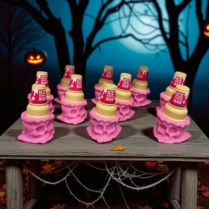 10 Brutherford Halloween Scream Man Objetivo Calavera Helado Plato Conos Rosa NUEVO - Imagen 1 de 3