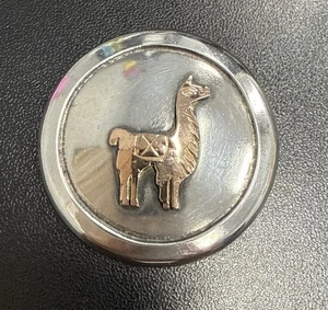 Vintage 925 Silber 18k Gelbgold Kamel Lama Anhänger Peruaner 10,0g - Bild 1 von 6