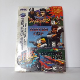 Virtua Fighter 2 Virtua Cop Daytona USA (Sega Saturn 3 Free Games) New, Sealed