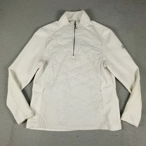 Sunice Pullover Giacca Donna XL Bianco Trapuntato Mezza Zip Elasticizzato Golf - Foto 1 di 12