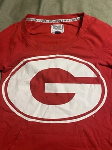 VICTORIA’S SECRET "PINK" GEORGIA BULLDOGS T-SHIRT DAMEN L Large ROT L/S Jersey - Bild 1 von 5