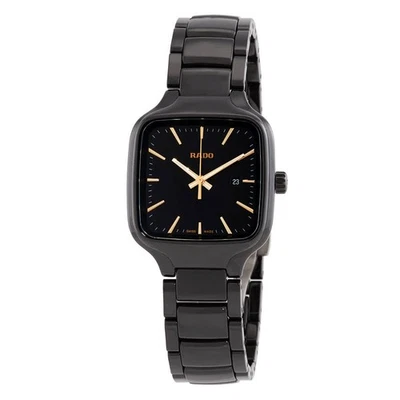 Rado True Square Quartz Black Dial Ladies Watch R27080162 - Image 1 of 3